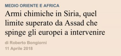 L’avventurosa ricerca delle armi chimiche siriane