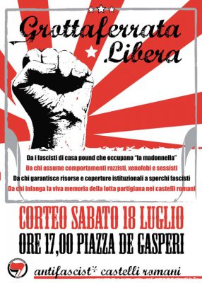 Corteo Antifascista a grottaferrata