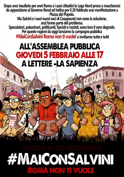 #MaiConSalvini Roma non ti vuole! Inizia la campagna…