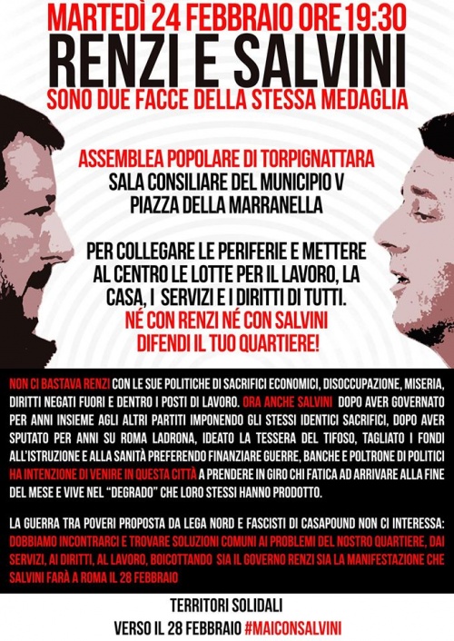 Renzi e Salvini, due facce della stessa medaglia